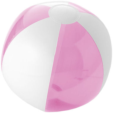 Непрозрачный/прозрачный пляжный мяч Bondi, цвет розовый, белый - 10039701- Фото №1