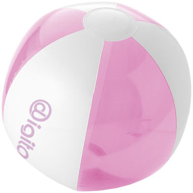 Непрозрачный/прозрачный пляжный мяч Bondi, цвет розовый, белый - 10039701- Фото №2