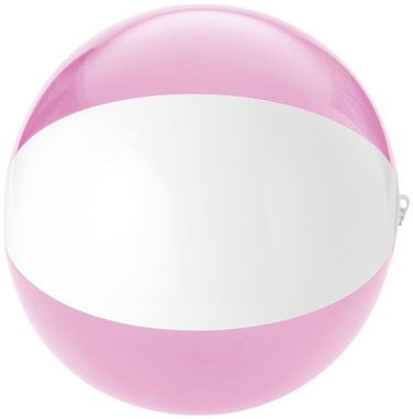 Непрозорий/прозорий пляжний м'яч Bondi, колір рожевий, білий - 10039701- Фото №3
