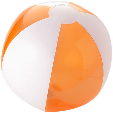 Непрозорий/прозорий пляжний м'яч Bondi, колір помаранчевий прозорий, білий - 19538620- Фото №1