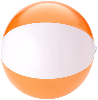 Непрозрачный/прозрачный пляжный мяч Bondi, цвет оранжевый прозрачный, белый - 19538620- Фото №3