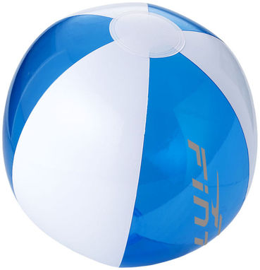 Непрозрачный/прозрачный пляжный мяч Bondi, цвет синий прозрачный, белый - 19538621- Фото №2