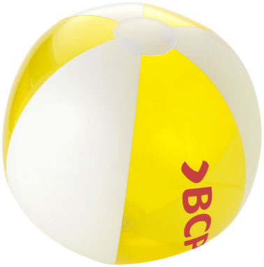 Непрозорий/прозорий пляжний м'яч Bondi, колір жовтий, білий - 19538622- Фото №2