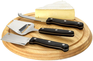 Подарочный набор для сыра из 4-х предметов, цвет коричневый - 19538670- Фото №2