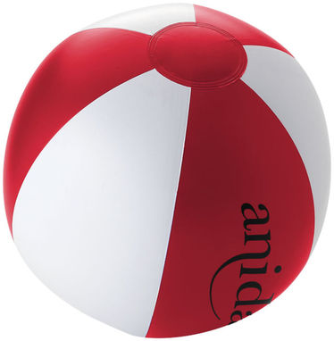Непрозрачный пляжный мяч Palma, цвет красный, белый - 10039600- Фото №2