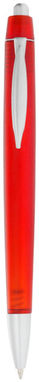 Кулькова ручка Albany, колір червоний прозорий - 19665583- Фото №3