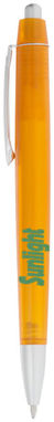 Кулькова ручка Albany, колір помаранчевий прозорий - 19665589- Фото №2