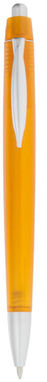 Кулькова ручка Albany, колір помаранчевий прозорий - 19665589- Фото №3