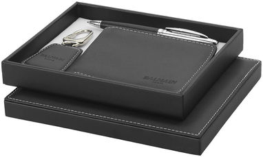 Подарунковий набір ручок, колір суцільний чорний, срібний - 19982152- Фото №1