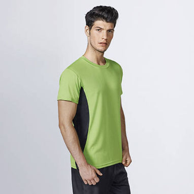 Двухцветная футболка с круглым вырезом с усиленными швами, цвет красный, желтый  размер XL - CA0424046003- Фото №2