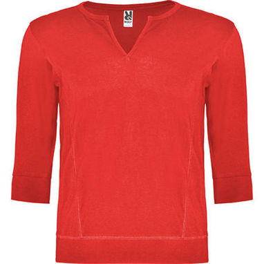 Мужская футболка с рукавом 3/4, цвет красный  размер XL - CA64270460- Фото №1