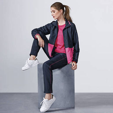 MINERVA Женский спортивный костюм, цвет темно-синий, флюорисцентный розовый  размер XL - CH03040455228- Фото №2