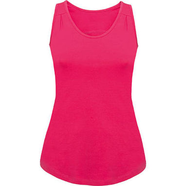 NADIA Спортивная футболка с деталями в складку на полосках, цвет ярко-розовый  размер S - PD03510178- Фото №1