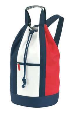 Рюкзак-мішок MARINA, колір білий, синій, червоний - 56-0219528- Фото №1