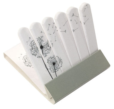 Комплект міні напилків для нігтів DANDELION, колір білий, сірий - 56-0320018- Фото №2
