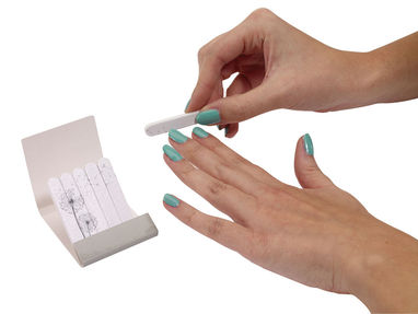 Комплект міні напилків для нігтів DANDELION, колір білий, сірий - 56-0320018- Фото №3