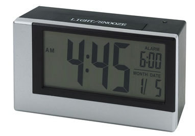 Годинник цифровий настільний HELPDESK, колір сріблястий, чорний - 56-0401018- Фото №1