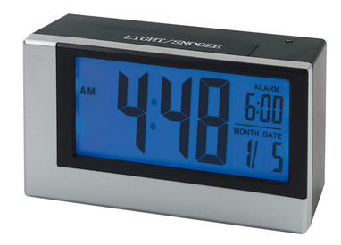 Годинник цифровий настільний HELPDESK, колір сріблястий, чорний - 56-0401018- Фото №2