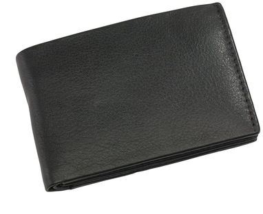 Бумажник кожаный HOLIDAY, цвет чёрный - 56-0404470- Фото №1