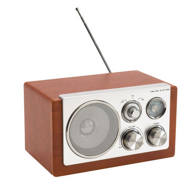 Радио приемник CLASSIC, цвет серебристый, коричневый - 56-0406227- Фото №1