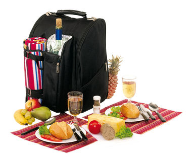 Рюкзак для пікніка DIABOLO, колір чорний, червоний - 56-0604026- Фото №1