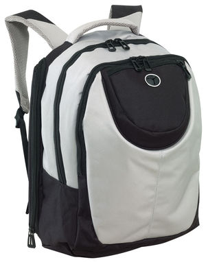 Рюкзак DELUXE, колір сріблястий, чорний - 56-0819573- Фото №1