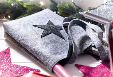 Пакет для покупок STAR DUST, цвет серый - 56-0820707- Фото №2