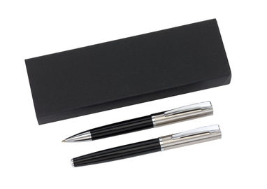Набір письмовий BLACK SWAN, колір сріблястий, чорний - 56-1101664- Фото №2