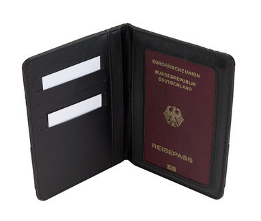 Обкладинка для паспорта HILL DALE, колір чорний - 56-1103253- Фото №2