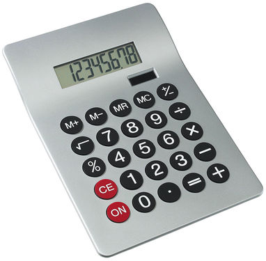 Калькулятор GLOSSY, цвет серебристый - 56-1104467- Фото №1
