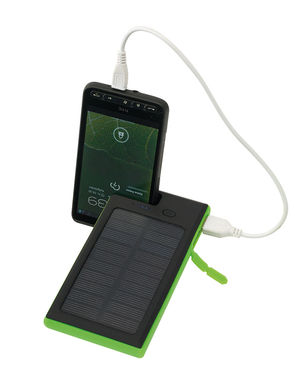 Power bank HELIOS, колір чорний, зелений - 56-1107233- Фото №1