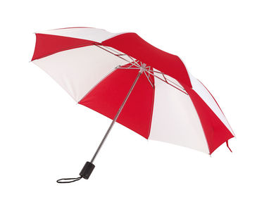 Зонт складной REGULAR, цвет красный, белый - 56-0101111- Фото №1