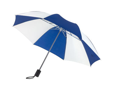 Зонт складной REGULAR, цвет синий, белый - 56-0101112- Фото №1