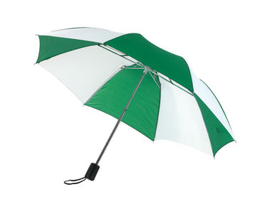 Зонт складной REGULAR, цвет зелёный, белый - 56-0101113- Фото №1
