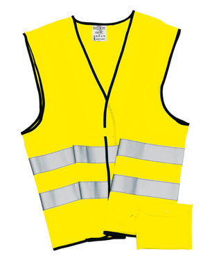 Жилет безпеки HERO, колір жовтий - 56-0399006- Фото №1