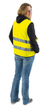 Жилет безпеки HERO, колір жовтий - 56-0399006- Фото №2