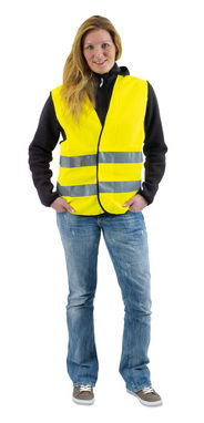 Жилет безпеки HERO, колір жовтий - 56-0399006- Фото №3