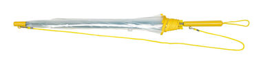 Парасолька автоматична PANORAMIC, колір прозорий, жовтий - 56-0102083- Фото №1