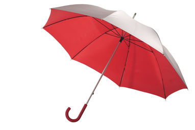 Зонт SATELLITE, цвет серебристый, красный - 56-0104112- Фото №1