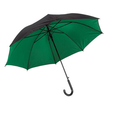 Зонт автоматический DOUBLY, цвет чёрный, зелёный - 56-0103071- Фото №1