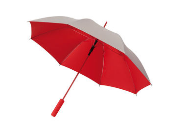 Зонт автоматический JIVE, цвет красный, серебристый - 56-0103332- Фото №1