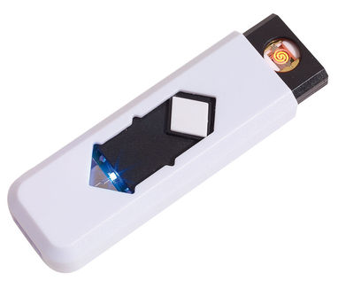 Электронная зажигалка с USB FIRE UP, цвет белый - 56-0411046- Фото №1