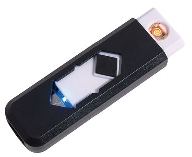 Электронная зажигалка с USB FIRE UP, цвет чёрный - 56-0411047- Фото №1