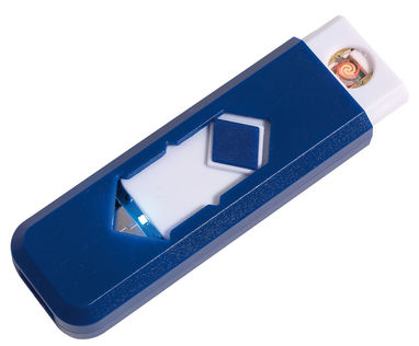 Электронная зажигалка с USB FIRE UP, цвет синий - 56-0411048- Фото №1