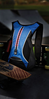 Рюкзак спортивний LED RUN, колір синій, чорний - 56-0819613- Фото №2