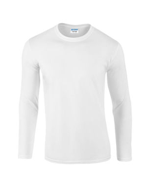 Футболка с длинным рукавом Softstyle Long Sleeve, цвет белый  размер M - AP59135-01_M- Фото №1