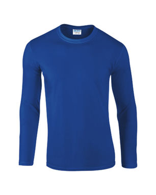 Футболка з довгим рукавом Softstyle Long Sleeve, колір синій  розмір XXL - AP59135-06_XXL- Фото №1