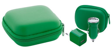 Набір для зарядки USB Canox, колір зелений - AP741174-07- Фото №1