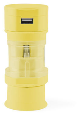 Адаптер для розетки Tribox, колір жовтий - AP741480-02- Фото №1