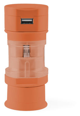 Адаптер для розетки Tribox, цвет оранжевый - AP741480-03- Фото №1